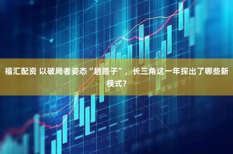 福汇配资 以破局者姿态“趟路子”，长三角这一年探出了哪些新模式？